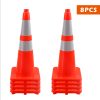 Flexible PVC Traffic Cone 12-28 lnch with Reflective Collar.